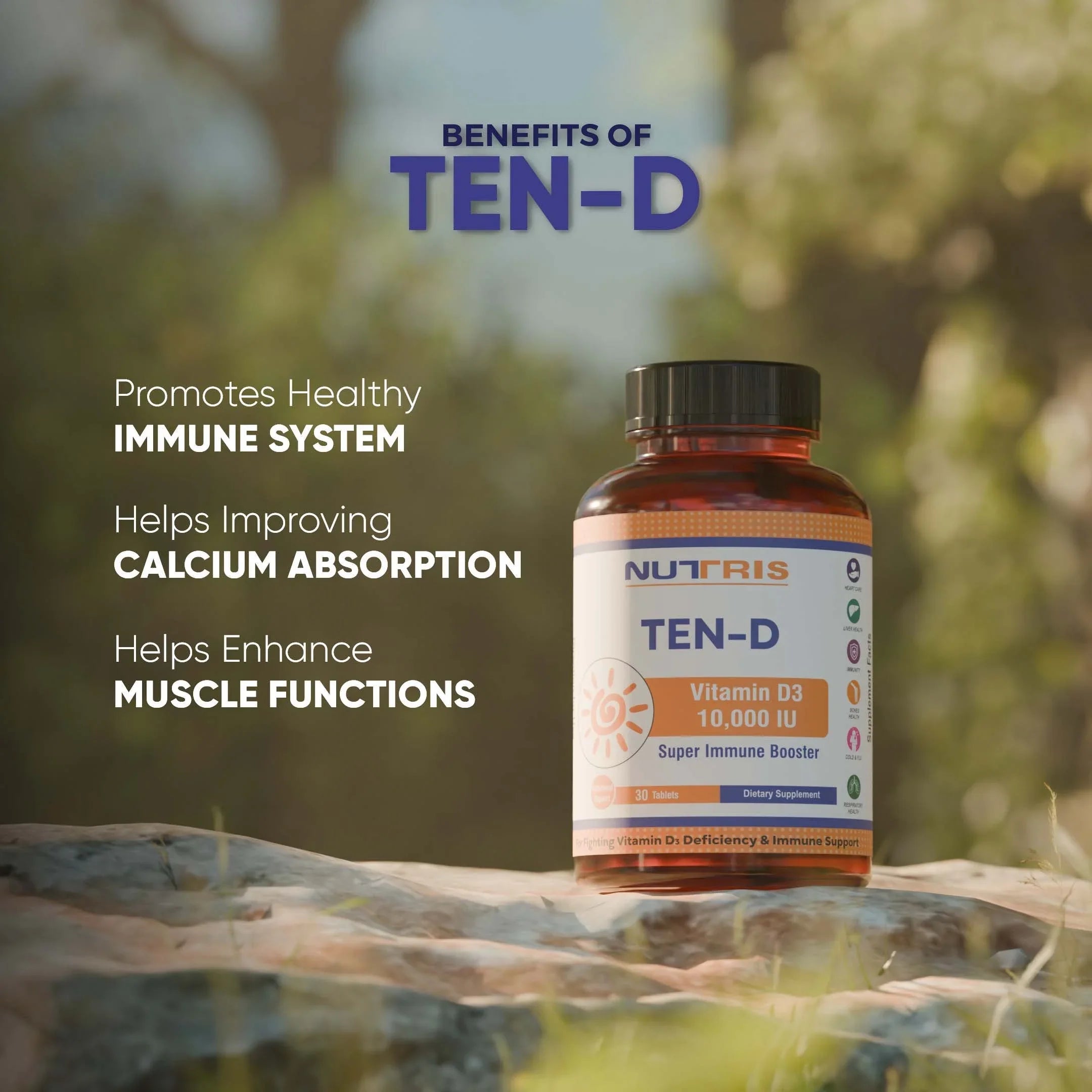 Ten-D - Vitamin D3 for Strong Bones & Teeth