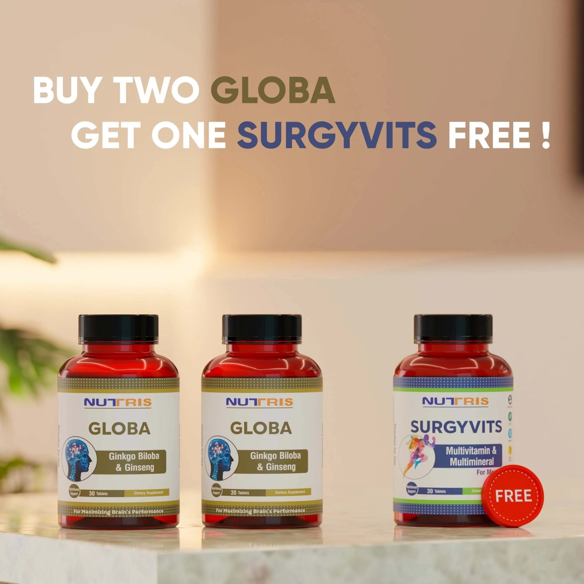 BUY 2 GLOBA, GET 1 SURGYVITS FREE