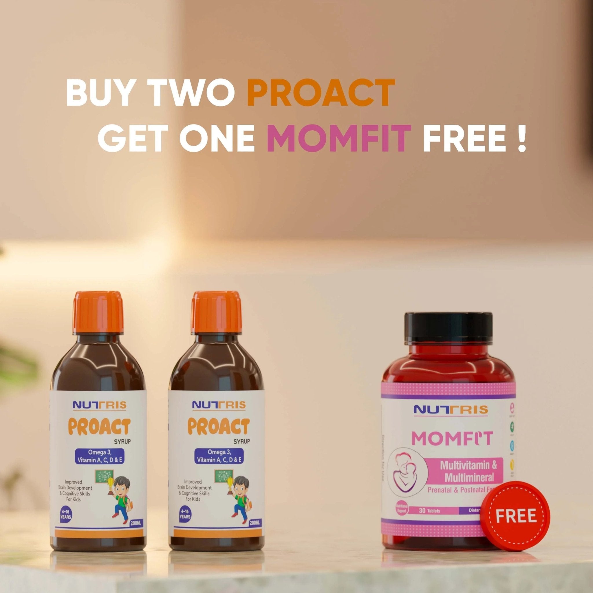 BUY 2 PROACT, GET 1 MOMFIT FREE